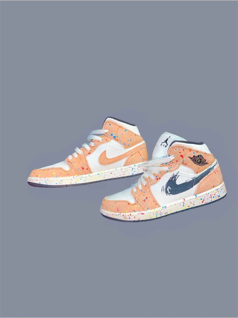 Air Jordan 1 Mid SE 'Brushstroke Paint Splatter' Men’s Size 8 Worn twice